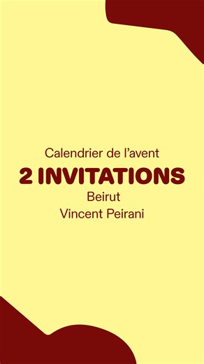 🎁 [CALENDRIER DE L’AVENT : JOUR 22] // Plus que quelques jours avant Noël… 🎄 Pour vous faire patienter, on vous offre deux invitations pour la soirée du 2 juillet avec Beirut aux sonorités indie rock et Vincent Peirani qui présentera son dernier projet « Living Being IV : Time Reflections » au Théâtre Antique ! ✨ Soirée en vente sur jazzavienne.com / Tarif 4-14 ans : 6 € / Tarif 15-25 ans : 30 € / Tarif normal : 65 € / Demandeurs d’emploi & CE : 62 € / Pack Trio : 114 € / Pass 7 soirées : 205