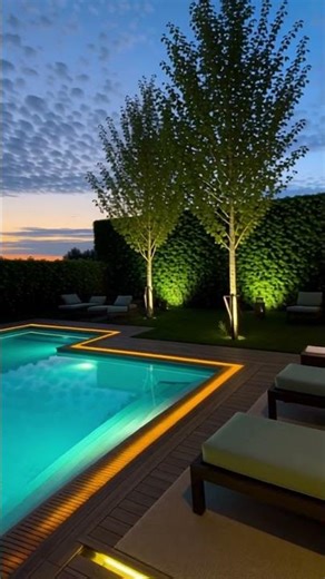 Twilight Luxury Backyard Tour: Stunning Pool & Outdoor Lounge