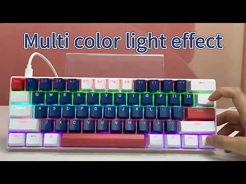 1T-WOLF T60 Gaming Hotswap RGB OEM Gaming mechanical keyboard 63 keys blue switch keyboard