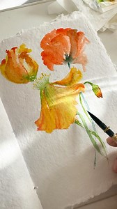 This time trying out cotton rag paper. It’s quite challenging to paint on this with watercolours, as the paper is very delicate. You can see in the video it’s showing signs of stress. But I think it works well for gouache. Have you used this kind of paper? Do you like it?? . . . #cartel_watercolorists #letsmakeart #illustrationsketch #watercolordaily #illustration_best #watercolorart #worldwatercolorgroup #artjournal #floralsyourway #botanicalart #watercolors #botanicalartlovers #aquarelle #Wate