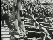 Nazi soldiers parade in Nuremberg.