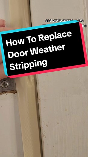 How to replace damaged door weather stripping, step-by-step. It's beginner level DIY and takes only minutes and can help you save money on your energy costs this winter. #thedailydiy #doityourself #diyproject #homerepair #homemaintenance