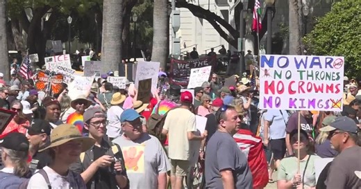 Thousands rally in Sacramento during "No Kings" protest
