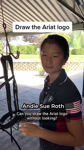 These Ariat athletes are elite equestrians, but can they draw the Ariat logo with world-class precisions? #ariat #ariatathlete #fyp #equestrian #horse