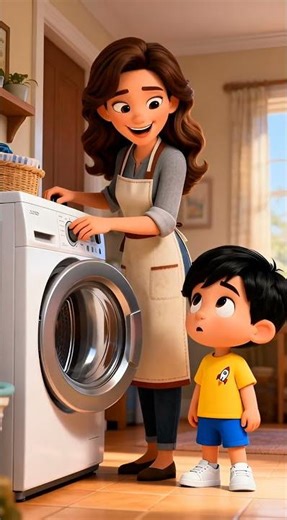 A Monster in the Washing Machine😱🫧 #shorts #animation #cartoon