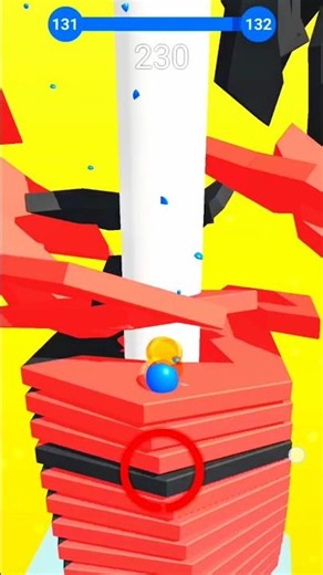 stack Ball 💥 level 131-132 #stackball #viral #gaming #shorts