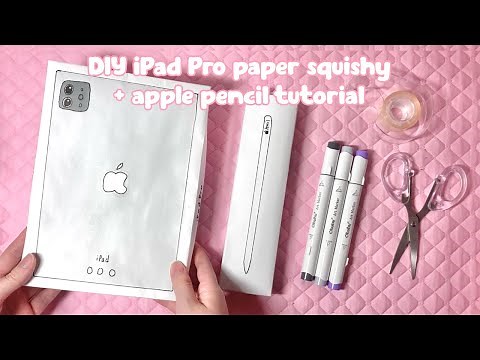 ☁️paper diy☁️ HOW TO MAKE paper ipad pro + apple pencil | + ohuhu unboxing | ASMR | applefrog