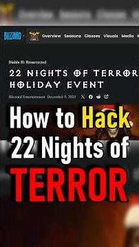 How to Make the Most of this years 22 Nights of Terror #d2r #diablo2resurrected #gaming