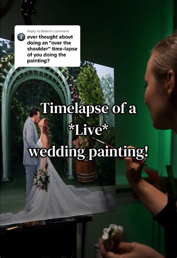 Replying to @Malice Live Wedding Painting Timelapse just for you☺️ #wedding #weddinginspiration #2026bride #livepainting