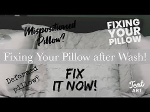 How to fix your deformed pillow after washing it! LIFE HACK!