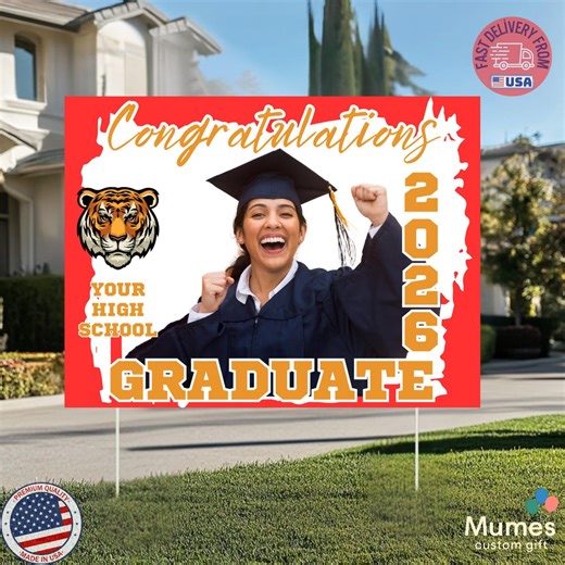 Personalized Graduation Yard Sign 2026 Custom Photo High School Graduate Lawn Sign Congrats Grad Outdoor Decor - Etsy