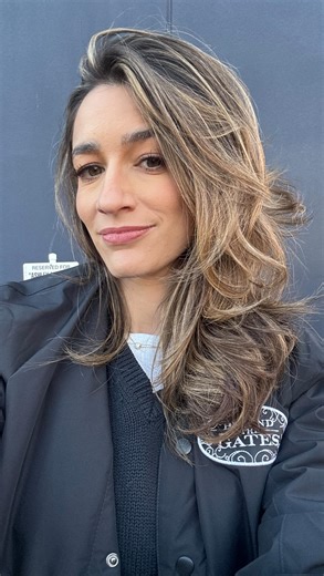 Jen Jacob | @christylee_1 gave me the cutie-est little trim on set yesterday. Layer cake-ing it over here 🍰🍰🍰 #beyondthegates #haircut #layers... | Instagram