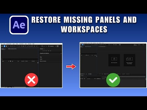 After Effects: Reset & Restore Missing Panels & Workspaces in After Effects 2026