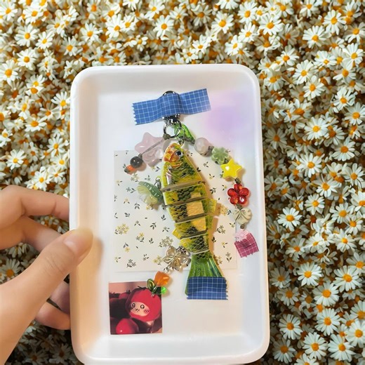Handmade Fish Keychain With Charms, Bag Accessory - Etsy
