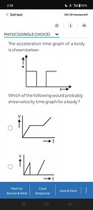 QuestionThe acceleration-time graph of a body is shown below:... | Filo
