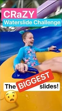 Waterslide Challenge at the BIGGEST Waterpark!!😮