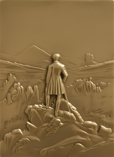 Wanderer Above Sea STL, CNC Engraving File, 3D Relief Digital Download, Wood Carving, Mold Casting, CNC Router Files, Digital Files - Etsy