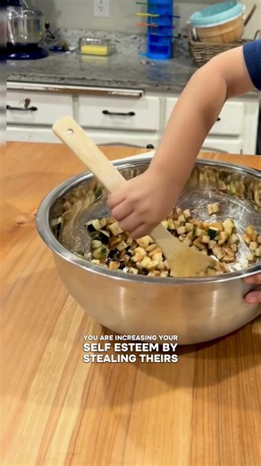 This one stings a little, doesn’t it? When we do too much for our kids, it often comes from love… but sometimes it’s also about us. We want to feel needed. We want to keep the peace. We want things done faster, cleaner, easier. But here’s the hard truth: every time we step in and take over, we steal the opportunity for them to build confidence, resilience, and problem-solving skills. 🧺 When I let my 3-year-old fold laundry (even if it’s messy), he learns independence. 🥄 When I let him stir din