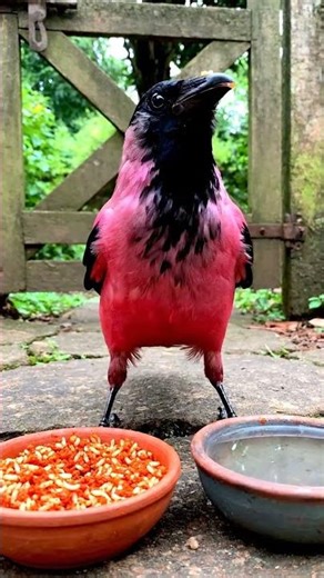 crow eat spicy food #funny #eatingspicyfood #supermarket