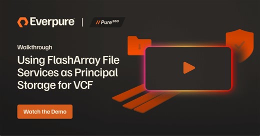 Using FlashArray File Services as Principal Storage for VMware Cloud Foundation | Everpure (formerly Pure Storage)