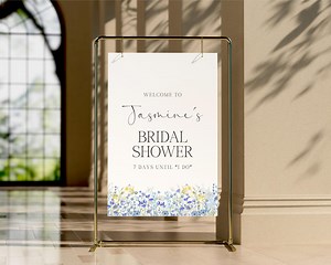 Customisable Bridal Shower Sign, Floral, Instant Digital Download, Printable Party Welcome Poster, Wedding - Etsy