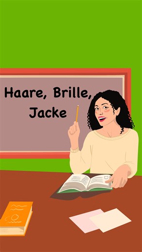 🇩🇪🇬🇧🔴 Ich mache mir die Haare. – I do my hair. 🟢 Ich setze die Brille auf. – I put on the glasses. 🔴 Ich ziehe die Jacke an. – I put on the jacket. 🟢 Ich binde den Schal um. – I tie the scarf. 🔴 Ich gehe spazieren. – I am going for a walk. Werbung 🟢 dkh-institut.de - DKH Institut | DKH Institut