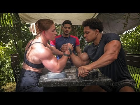 Laya Cornelson Big Biceps Girl Mixed Arm Wrestling