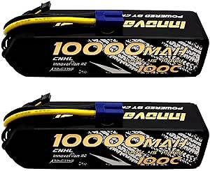 CNHL 10000mAh 4s Lipo Battery 100C 14.8V Lipo Battery Soft Case RC Battery with EC5 Connector Compatible with RC Car Truck Tank Boat Racing Models(2 Packs)