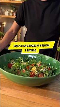 Sałatka z serem kozim i pieczoną dynią 🥗 #kuchnialidla #karolokrasa #sałatka #dynia #serkozi
