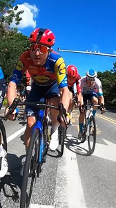 The chaos of a sprint finish 😬 The view from inside the lead-out trains on Stage 1 of the Tour of Guangxi, which was won by Paul Magnier. Cameras carried by: Ryan Gibbons, Max Walker, Itamar Einhorn. | Velon CC