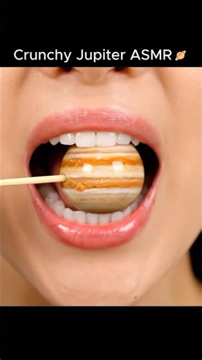 ASMR Jupiter EXPLOSION! 💥 Layered CRUNCH Eating Sounds #shorts #ASMR #relaxing #Jupiter #Space