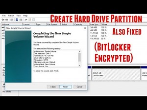Windows 10 - How To Create Hard Drive Partition (Fix BitLocker Encrypted) l By TECH MUKANS