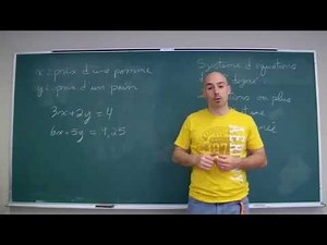 Système d'équations du 1er degré à deux variables