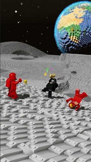 LEGO Worlds - Playing the Saxophone on the Beautiful LEGO Space / Moon [The Classic Space Pack DLC]