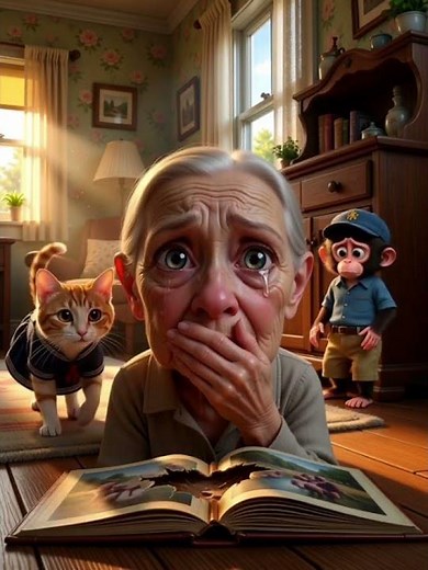 💔Chinto's Mistake Shatters an Old Lady's Heart 💔 #catvideos #monkey