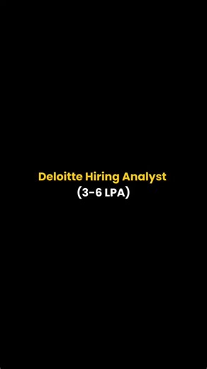 IT jobs updates on Instagram: "Deloitee hiring Analyst 🚀 Comment "Deloitte" to get all the details and direct application link. 📌 Experience: Freshers / 0-3 years 📍 Location: hyd, On-site 💰 Salary: As per industry standards Approx CTC 5-8 LPA #deloitte #analyst #computerscience #jobopportunity #jobpreparation #itcompanies #itjobsupdates"
