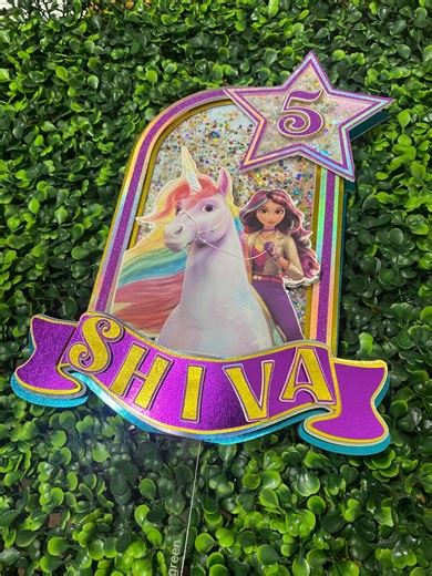 Unicorn Academy Cake Topper Shaker - Etsy