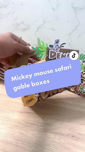 Gable Boxes for a Mickey Mouse Safari Party