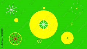 Fireworks Over White Background In 4K Video Format. Fx cartoon firework element. Transparent background and alpha channel. Fireworks Over green Background In 4K Video Format.