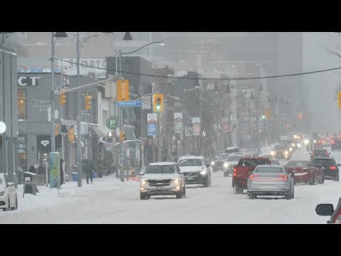 🔴Toronto Live - Heavy Snowfall on Boxing Day in Toronto GTA - Snow Drive to Downtown