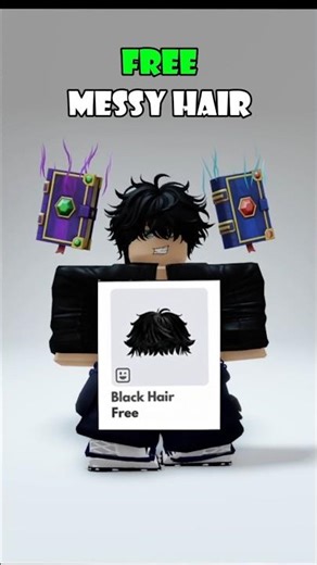 🖤FREE BLACK HAIR ON ROBLOX!🖤#roblox #robloxfreeitems #robloxfreehair