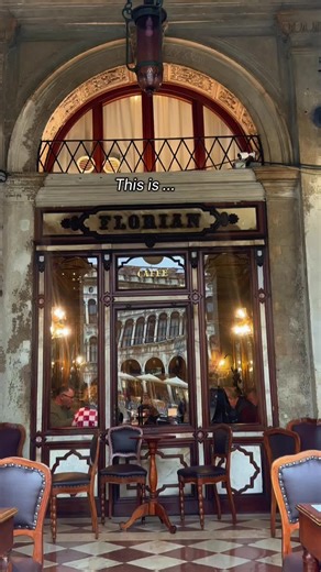 Caffè Florian — the world’s oldest continuously operating café ☕✨#venice #italy #veniceguide