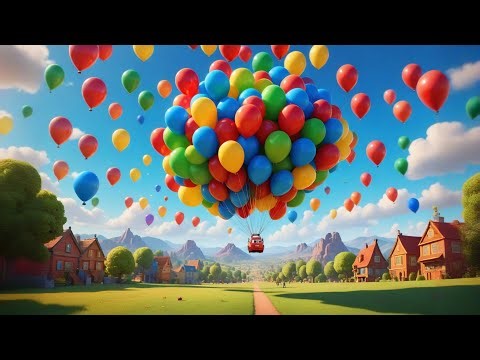 The Flying Balloons Song 🎈✨ | Fun Kids Song & Educational Video for Children