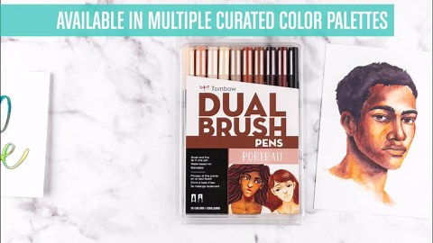 Tombow 56171 Dual Brush Pen Art Markers, Grayscale, 10-Pack. Blendable, Brush and Fine Tip Markers