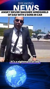 Road-Rage Meltdown: Furious Driver Attacks Family’s Car While Kids Watch in Shock! Watch full video in the first comment! | Police Blog