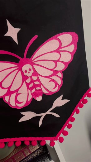 Made this cool death moth wall hanging 💖 #whimsigothfashion #gothhomedecor #deathmoth