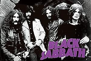 BUY ART FOR LESS Officially Licensed Black Sabbath Group Art Poster - 36 x 24 Inch - Decorative Print - Poster Paper - Ready to Frame
