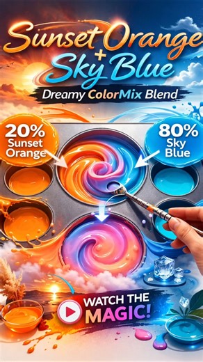 Sunset Orange + Sky Blue | Dreamy ColorMix Blend