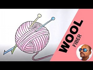 How to draw wool ? ( Fiber / Yarn - Step by step drawing classes for kids )