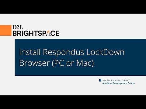 Install Respondus LockDown Browser (PC or Mac)